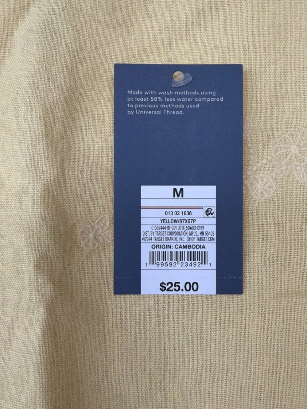 Universal Thread Embroidered Tie Top NWT size M - Picture 3 of 5